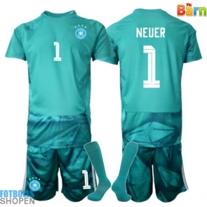Billiga Tyskland Manuel Neuer #1 Målvakt Hemmatröja Barn VM 2026 Kortärmad (+ Korta byxor)